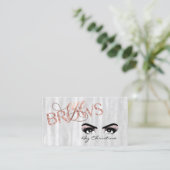Augenbrauen Rose Gold Threading Microblading Tint Visitenkarte (Stehend Vorderseite)