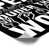 Augenbrauen sprechen lauter als Worte Taubenbewuss Poster (Ecke)