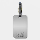 Augenbrauen und -brauen - Rose Gold und Silber Gepäckanhänger (Rückseite vertikal)