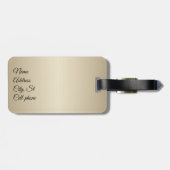 Augenbrauen und -brauen - rot und Gold Gepäckanhänger (Rückseite horizontal)