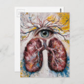 Augenbrauen und Lungen Postkarte (Vorne/Hinten)
