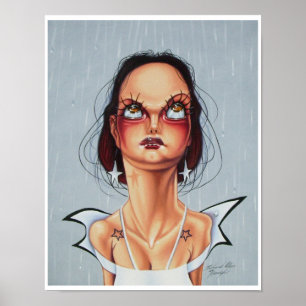 Augenbrauen und Ohrringe Poster