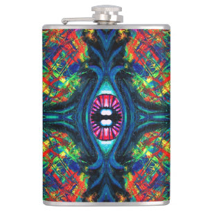 Augenbrauen- und Trippy-Malerei Flachmann