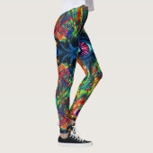 Augenbrauen- und Trippy-Malerei Leggings (Rechts)