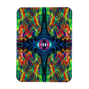 Augenbrauen- und Trippy-Malerei Magnet