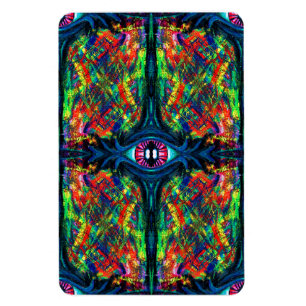 Augenbrauen- und Trippy-Malerei Magnet