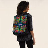 Augenbrauen- und Trippy-Malerei Rucksack (Ausgewaschen)