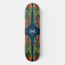 Augenbrauen- und Trippy-Malerei Skateboard