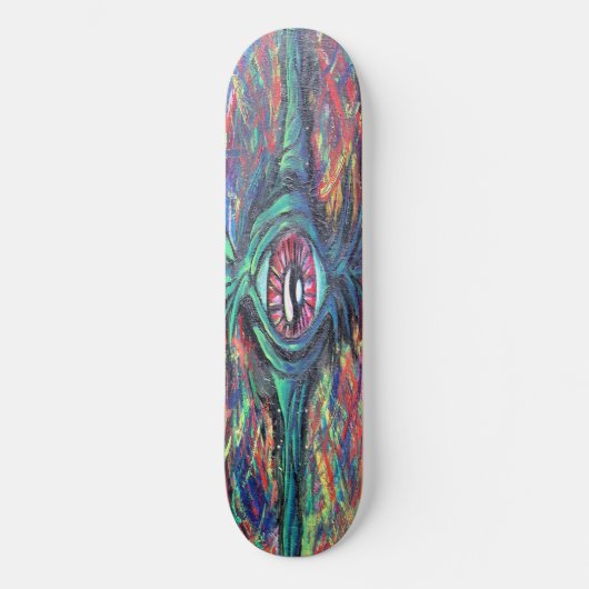Augenbrauen- und Trippy-Malerei Skateboard (Vorderseite)