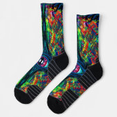 Augenbrauen- und Trippy-Malerei Socken (Links)