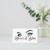 Augenbrauen & Wimpern Microblading, Wimpernverläng Visitenkarte (Stehend Vorderseite)