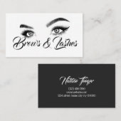 Augenbrauen & Wimpern Microblading, Wimpernverläng Visitenkarte (Vorne/Hinten)