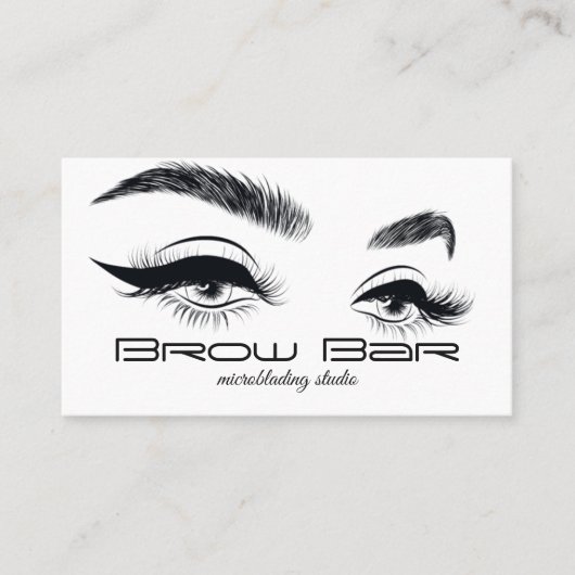 Augenbrauen & Wimpern Microblading, Wimpernverläng Visitenkarte (Vorderseite)