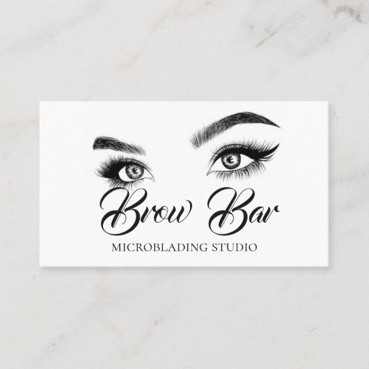 Augenbrauen & Wimpern Microblading, Wimpernverläng Visitenkarte (Vorderseite)