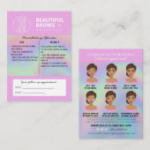 Augenbrauenmikroblading Aftercare Instructions Pas Visitenkarte (Vorne/Hinten)