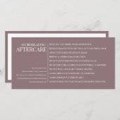 Augenbrauenmikroblase nach der Pflege Silber rosa Dankeskarte (Vorne/Hinten)