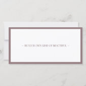 Augenbrauenmikroblase nach der Pflege Silber rosa Dankeskarte (Rückseite)