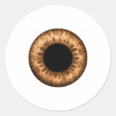 Augenbraun-Iris-Augenwitscher Runder Aufkleber (Vorderseite)