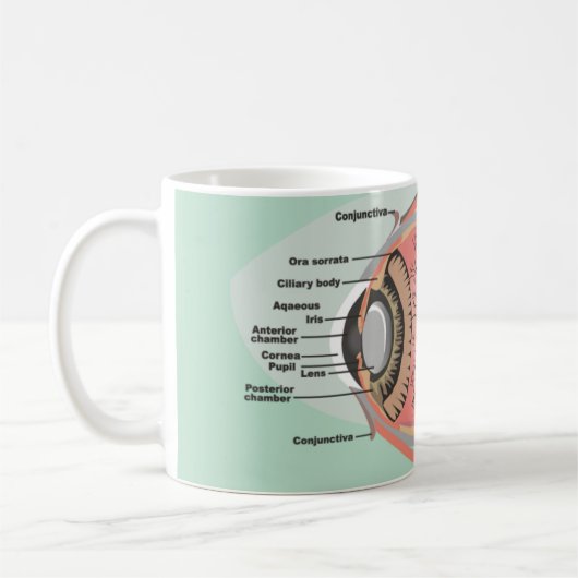 Augendiagramm für den nationalen Augenarztmonat Kaffeetasse (Links)
