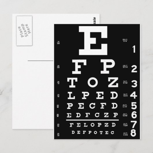 Augendiagramm Postkarte (Vorne/Hinten)