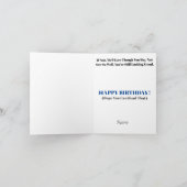 Augendiagramm Prüfung Funny Birthday Card Karte (Innenseite)