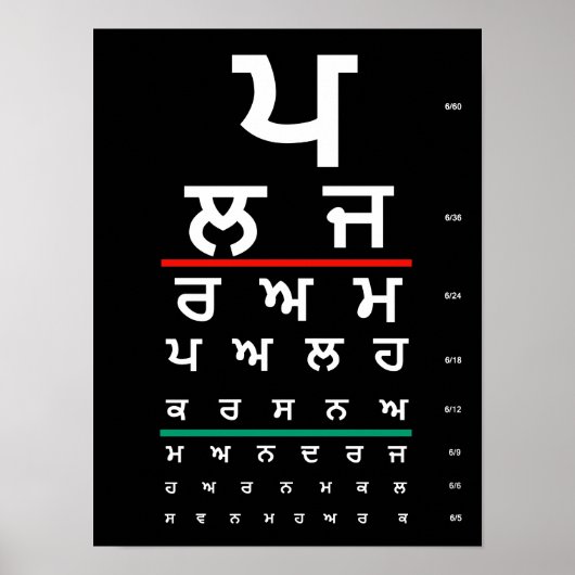 Augendiagramm Punjabi Poster (Vorne)