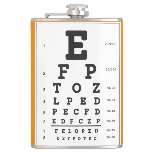 Augendiagramm Vinyl-Wrackkolben Flachmann (Vorderseite)