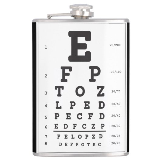 Augendiagramm Vinyl Wrapped Flask Flachmann (Vorderseite)