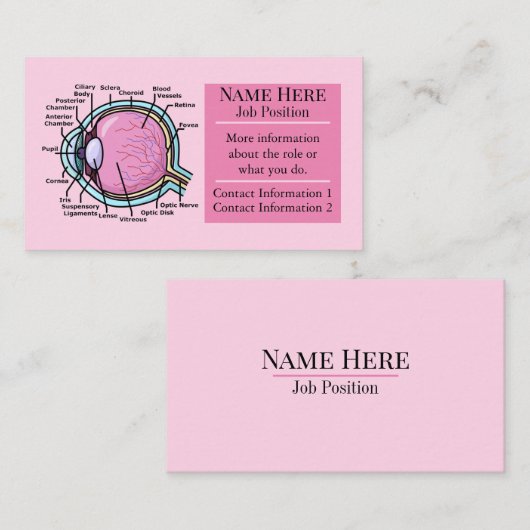 Augendiagramm Visitenkarte (Vorne/Hinten)