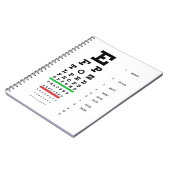 Augendiagrammgedankendesign-Spirale Notizblock (Linke Seite)