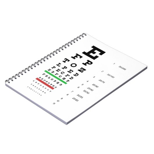 Augendiagrammgedankendesign-Spirale Notizblock (Linke Seite)