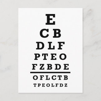Augendiagrammtest Postkarte