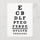 Augendiagrammtest Postkarte (Vorderseite)