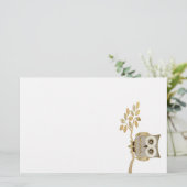 Augenen-Eule im Baum-Briefpapier Briefpapier (Stehend Vorderseite)