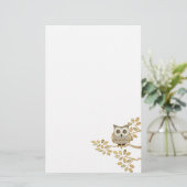 Augenen-Eule im Baum-Briefpapier Briefpapier (Stehend Vorderseite)