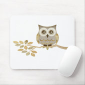 Augenen-Eule im Baum Mousepad (Mit Mouse)