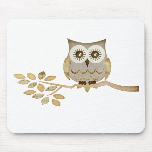 Augenen-Eule im Baum Mousepad (Vorne)