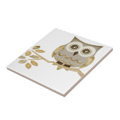 Augenen-Eule in der Baum-Fliese Fliese (Seite)