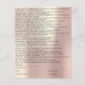 AUGENERWEITERUNG ZUSTIMMUNG, FREIGABE UND Rose DER Flyer (Hinten)