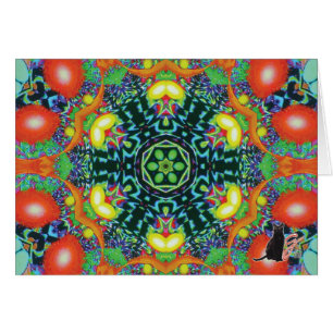 Augenfällige Kaleidoskop-Gruß-Karte