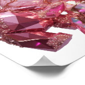 Augenfällige rosa Edelstein-Bären 3D-Textkunst Poster (Ecke)