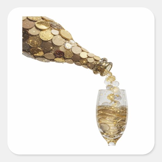 Augenfälliger Silberner MONEY BOTTLE Aufkleber Des (Vorderseite)
