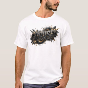 Augenfälliges farbenfrohes FOKUSSIERTES Textdesign T-Shirt