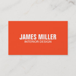 Augenfang Moderne Orange Bright Bold Trendy Visitenkarte