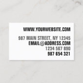 Augenfang Moderne Orange Bright Bold Trendy Visitenkarte (Rückseite)