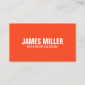 Augenfang Moderne Orange Bright Bold Trendy Visitenkarte (Vorderseite)