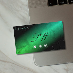 Augenfänge Schwarz Aquamarin funkelnde Juwelen-Ini Visitenkarte