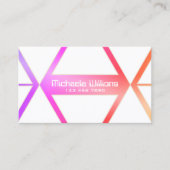 Augenfänger farbenfroh mit weißem geometrischem St Visitenkarte (Vorderseite)