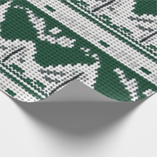 Augenfänger, grün und weiß geschenkpapier (Ecke)