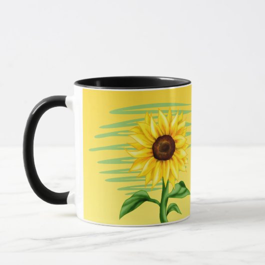 Augenfänger Hellgelbe Sonnenblume Tasse (Links)